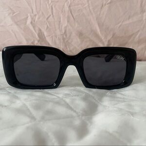 Quay Australia Black Rectangular Sunglasses